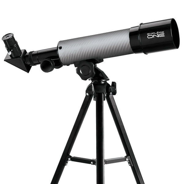 Explore One CF350 50mm Silver Carbon Fiber Tabletop Telescope Kit